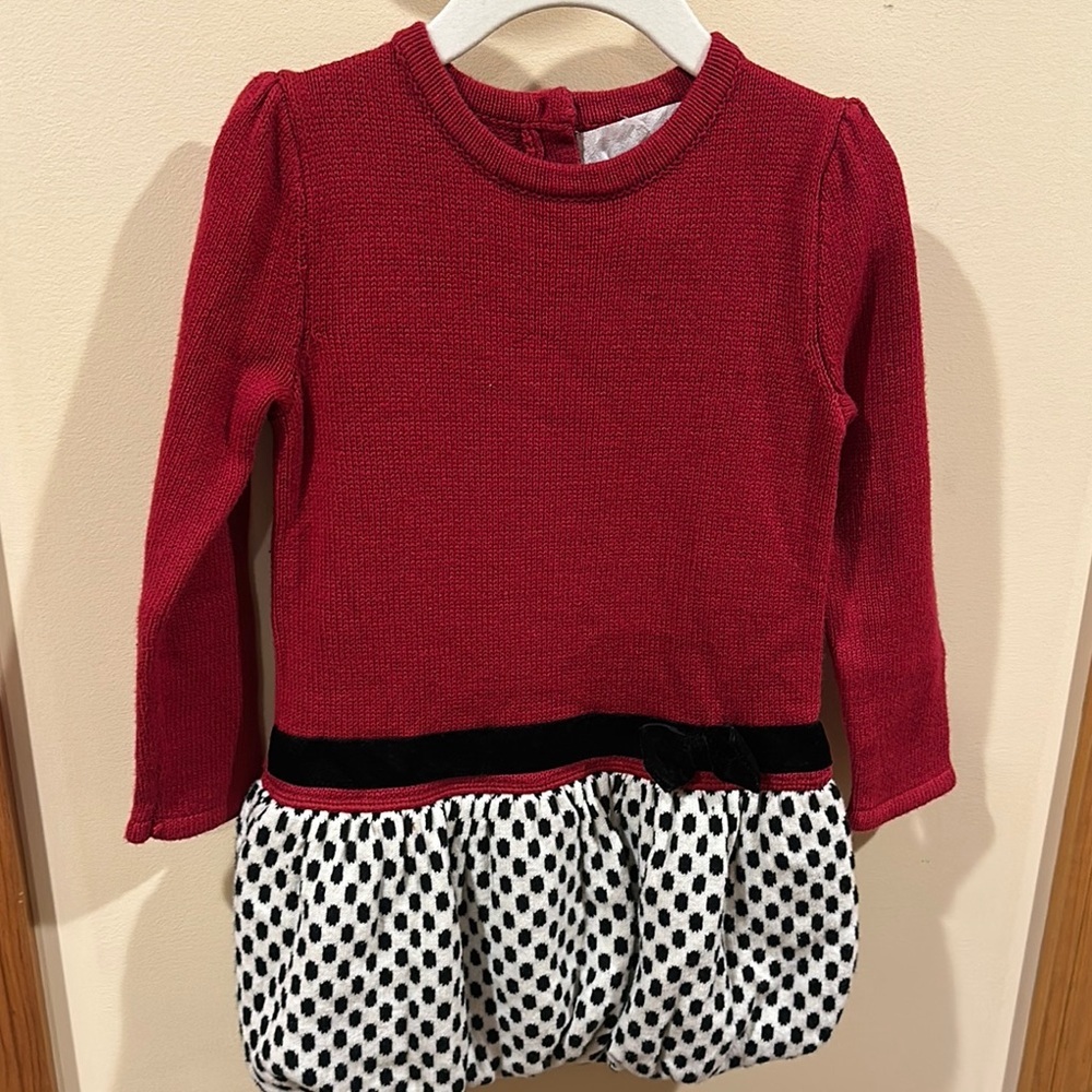 Camilla Red and Black Knit Sweater with Classic Design